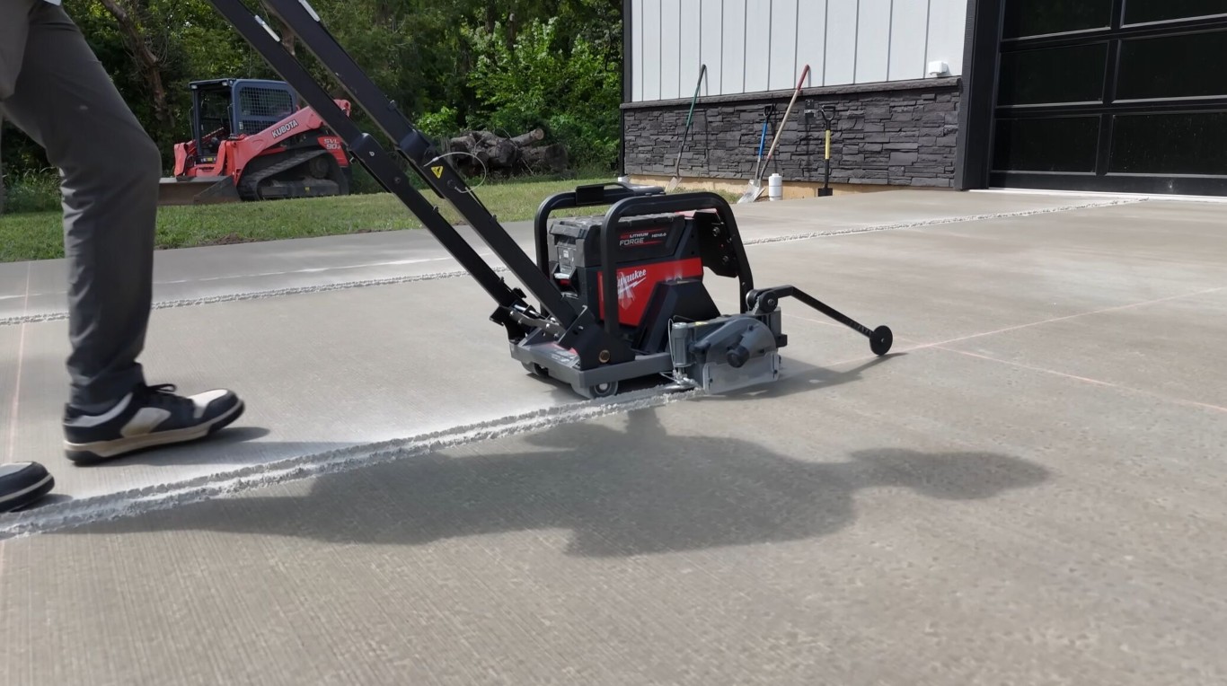 Professional concrete cutting equipment in use in DeSoto, TX